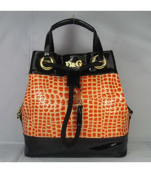 Dolce & Gabbana Oversized Tote nautico L_Orange pelle